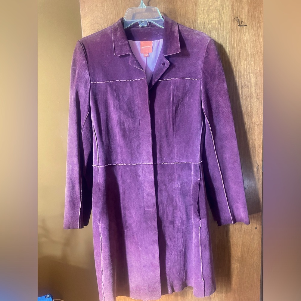 ✨✨Purple leather jacket by Anonymous S✨✨